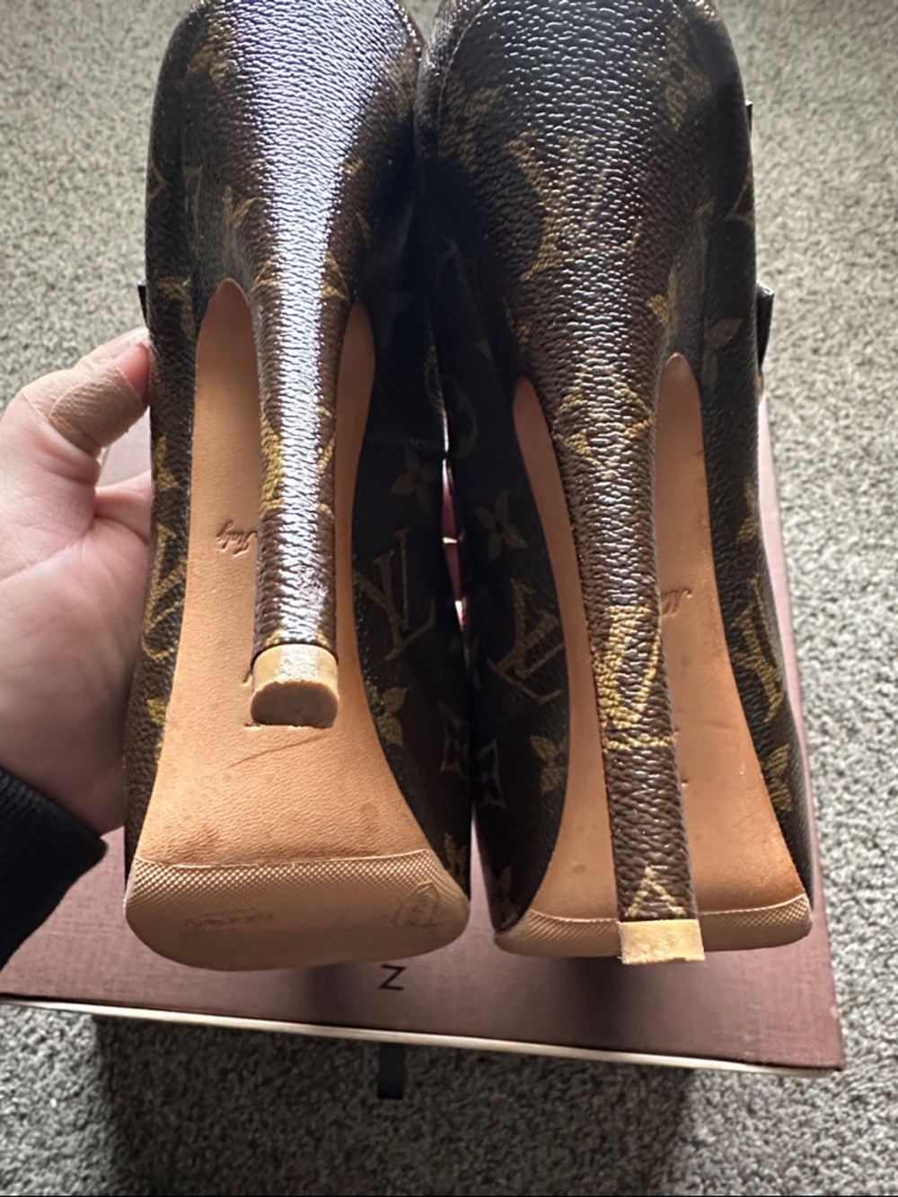 RARE! Authentic Louis Vuitton Ritual Fetish Monogram Canvas Peep Toe Pumps 40 - Picture 12 of 16